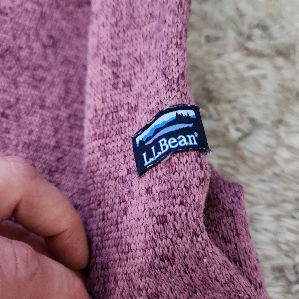 L.L. Bean Women's Lightweight Sweater‎ Fleece Top Purple Women's Size Large - Picture 4 of 10